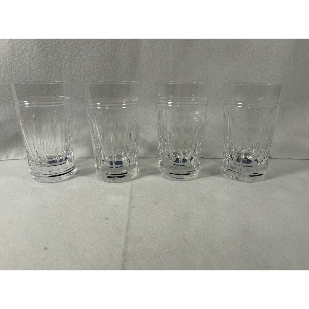 Rogaska Gallia Set 4 Crystal Highball Tumbler Glasses 5 3/8" New Kathy Ireland